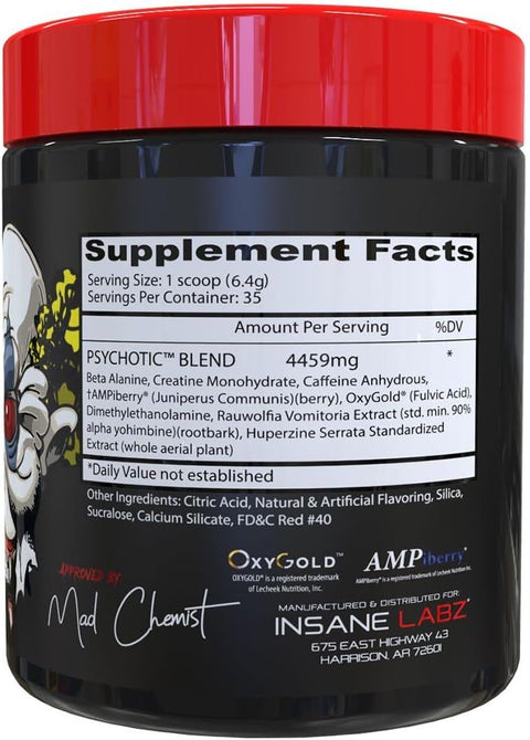 Insane Labz Psychotic Preworkout Strawberry Lemonade – 35 Servis