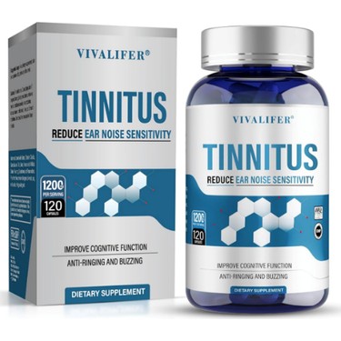 VIVALIFER Tinnitus Relief for Ringing Ears Cognitive 1200MG 120 Caps