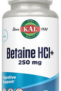 KAL Betaine HCL with Pepsin Digestive Enzymes for Gut Health 100 Tablet