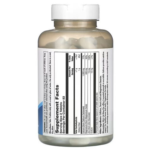 KAL Calcium Magnesium Zinc Çinko High Potency Strong Bone Health 250 Tablet