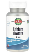 KAL Lithium Orotate Brain & Cognitive Mood Support 5 mg 120 VegCaps