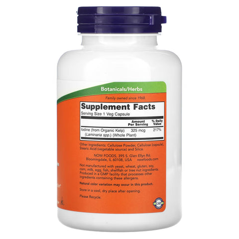 NOW Foods, Kelp, Yosun 325 mcg, 250 Tablet