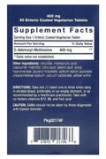Life Extension SAMe S-Adenosyl-Methionine Brain & Cognitive Bone Joint & Cartilage 400 mg 60 Vegetarian Tablets