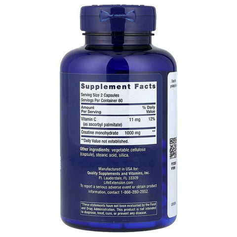 Life Extension Creatine Strength Lean Muscle 120 Caps