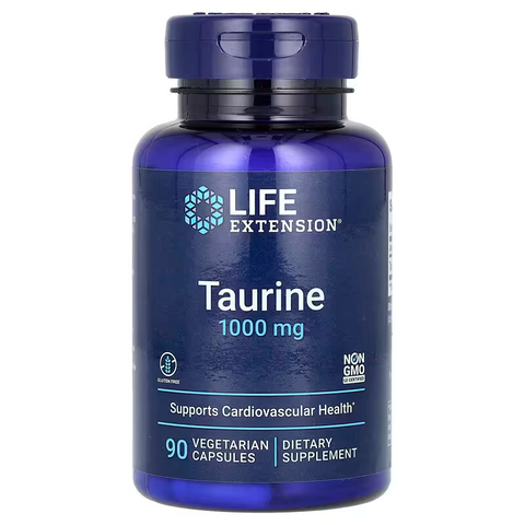 Life Extension Taurine Amino Acids 1,000 mg 90 Vegetarian Capsules