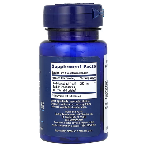 Life Extension Rhodiola Extract 250 mg 60 Vegetarian Caps