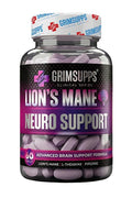 GRIMSUPPS LION'S MANE NEURO SUPPORT L-THEANINE & N-ACETYL TYROSINE 60 TABLETS