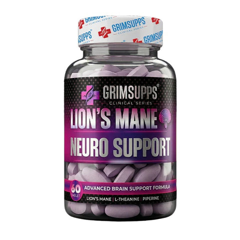 GRIMSUPPS LION'S MANE NEURO SUPPORT L-THEANINE & N-ACETYL TYROSINE 60 TABLETS