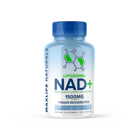 Maxlife Naturals Liposomal NAD+ Trans-Resveratrol Anti Aging 1500mg - 120 Caps