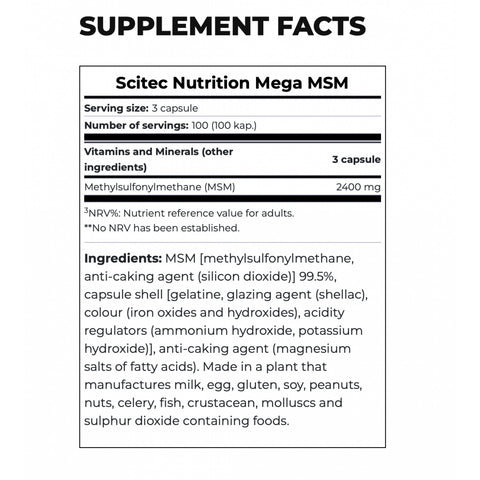 Scitec Nutrition Mega MSM Glukozamin 100 caps