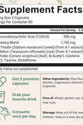 Micro Ingredients TUDCA Bile Salts 7-in-1 Complex with NAC Milk Thistle Glutathione Dandelion & Artichoke 2,000mg 240 Caps - Supplementhane