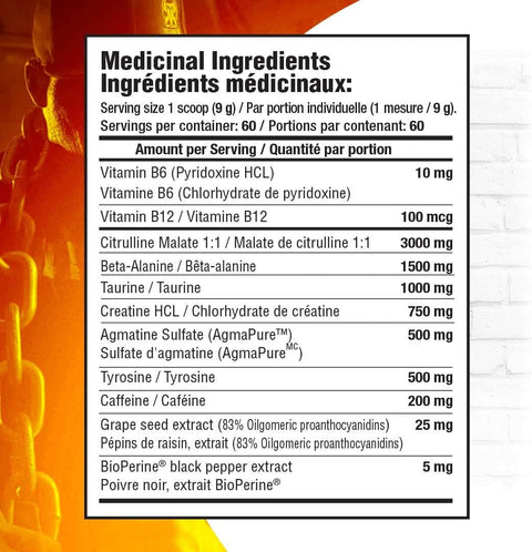 MAMMOTH PUMP PreWorkout Heightened Focus, Quick Recovery