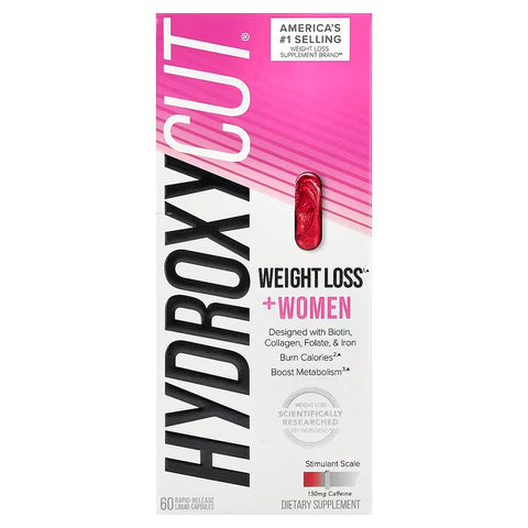 Muscletech Hydroxycut Women Health 60 Rapid-Release Liquid Caps - Includes Biotin Collagen Folate & Iron