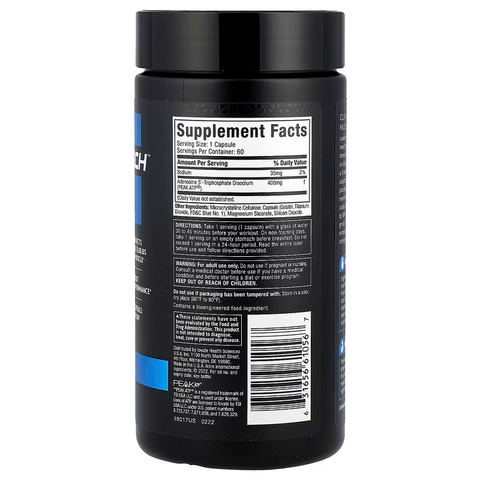 Muscletech Muscle Builder Nitric Oxide Muscle Gain Performance 400mg Peak ATP Strength 60 Caps