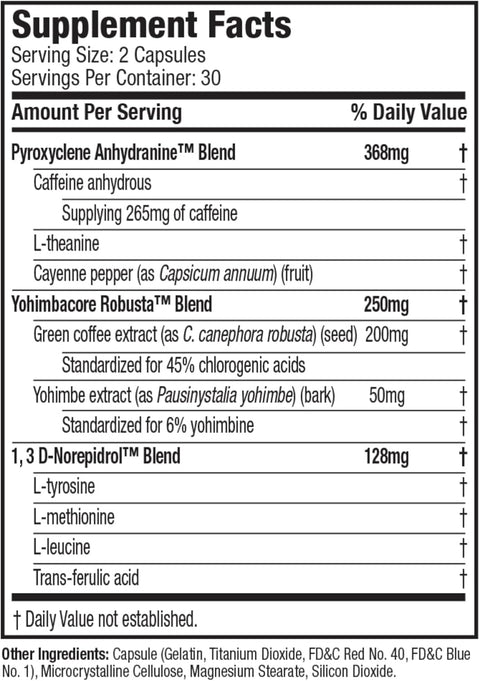 Muscletech Hydroxycut Hardcore Thermogenic Calorie Burn 60 Rapid-Release Caps