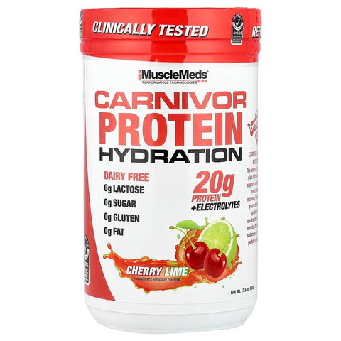 MuscleMeds Carnivor Protein Hydration Cherry Lime 500 g - Supplementhane