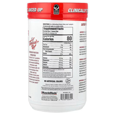MuscleMeds, Carnivor Protein Hydration Tropical Punch 500 g - Supplementhane