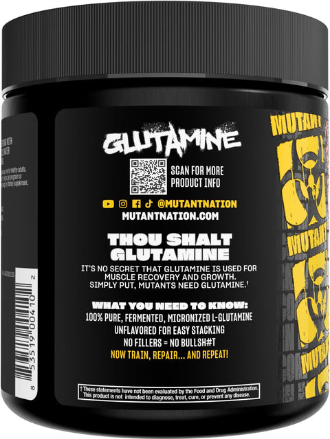Mutant Premium micronize Glutamine 100% Pure, Muscle Repair, Unflavoured 300 gr