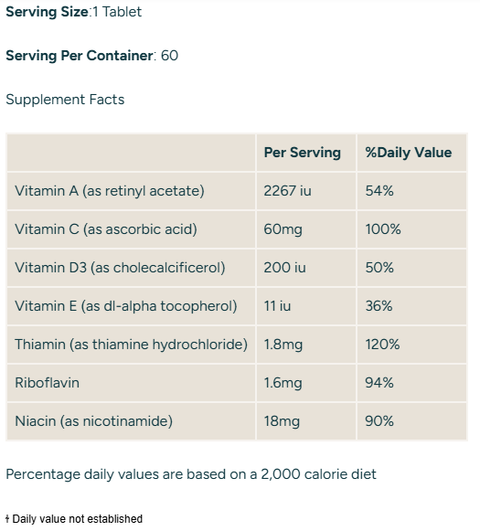 Myprotein Daily Multivitamin Mineral Blend With Niacin - 60 Tablet