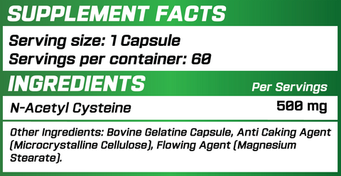 GRİMLABS NAC (N-ACETYL CYSTEINE)  500mg 60 CAPS