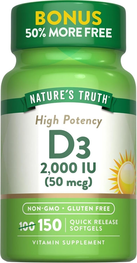 Nature's Truth Vitamin D3 2000 IU 130 Softgels