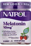 Natrol Melatonin Gummies Strawberry Fall Asleep Faster, Stay Asleep Longer 10 mg 90 Gummies