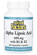 Natural Factors Alpha-Lipoic Acid with Thiamin B1 & B2 Antioxidants 60 Vegetarian Caps