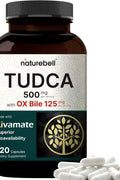 Naturebell TUDCA 500mg with OX Bile 125mg Liver Cleanse Detox & Repair 120 Caps - Supplementhane