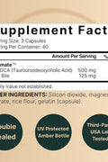 Naturebell TUDCA 500mg with OX Bile 125mg Liver Cleanse Detox & Repair 120 Caps - Supplementhane