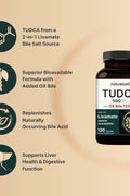Naturebell TUDCA 500mg with OX Bile 125mg Liver Cleanse Detox & Repair 120 Caps - Supplementhane