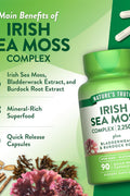 Nature's Truth Irish Sea Moss with Bladderwrack & Burdock Root Greens & Superfoods 90 Caps