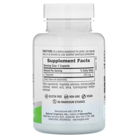 NaturesPlus Pro L-Theanine Brain & Cognitive 200 60 Caps