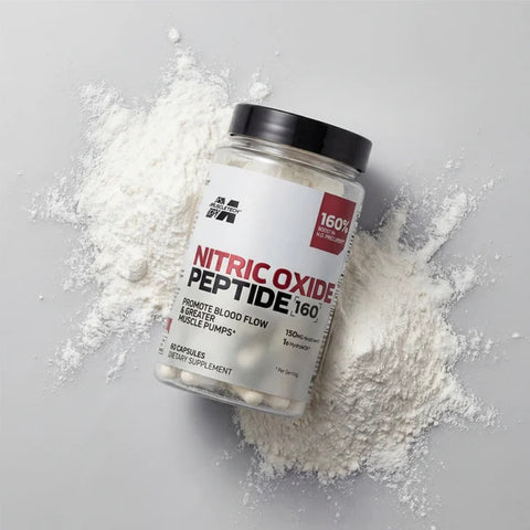 MuscleTech Nitric Oxide Peptide Citrulline 160 Pumps Recovery Energy Boost with HydroNOx & VasoDrive - 60 Caps
