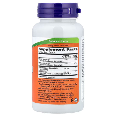 NOW Foods Chlorophyll Copper Greens & Superfoods 90 Caps