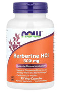 NOW Foods Berberine HCl Glucose Metabolism 500 mg 90 Veg Caps - Supplementhane