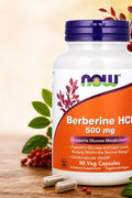 NOW Foods Berberine HCl Glucose Metabolism 500 mg 90 Veg Caps - Supplementhane
