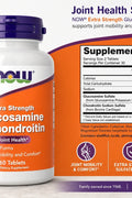 NOW Foods Extra Strength Glucosamine & Chondroitin Joint Health 60 Tablets - Eklem Glukozamin - Supplementhane