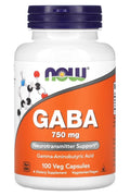 NOW Foods GABA 750 mg 100 Veg Capsul