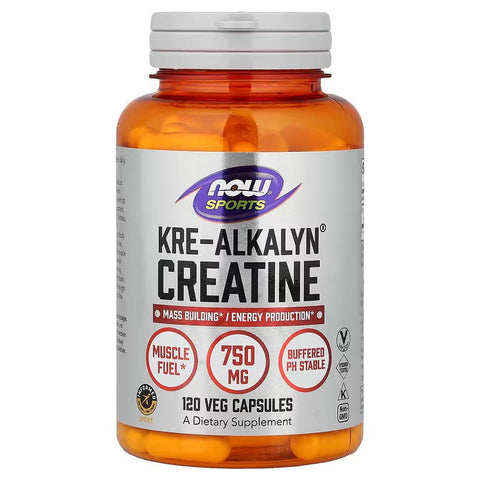 NOW Foods Sports Kre-Alkalyn Creatine Monohydrate Energy Production 120 Veg Caps - Supplementhane