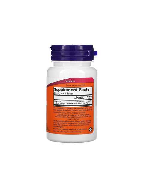 Now Foods Vitamin A 10,000 IU 100 Softgels