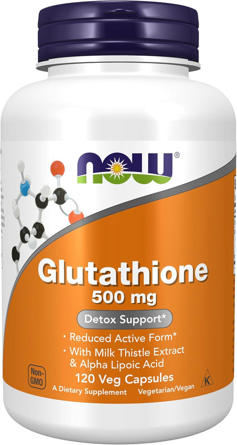 Now Foods Glutathione 500 mg with Milk Thistle Extract & Alpha Lipoic Acid 120 Veg Caps