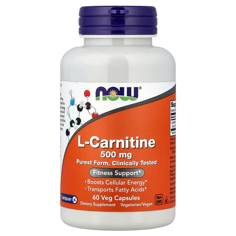 NOW Foods L-Carnitine Tartrate 500 mg 60 Veg Capsules