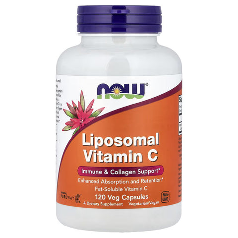 NOW Foods Liposomal Vitamin C Immune & Collagen Support 120 Veg Caps