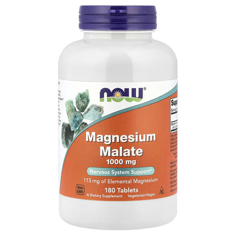 Now Magnesium(Magnezyum) Malate, 1000 mg 180 Tablet