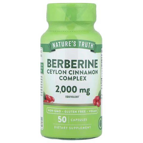 Nature's Truth Berberine Ceylon Cinnamon Complex 2,000 mg 50 Capsules