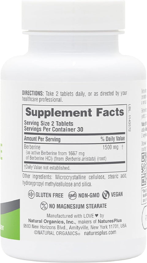 Natures Plus PRO Berberine 1500 mg - 60 Tablet
