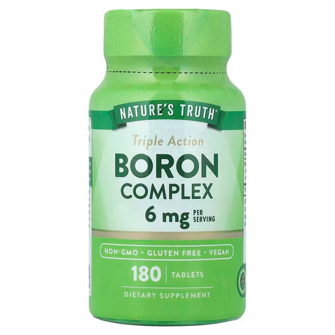 Nature's Truth Boron Citrate Boron Glycinate and Boron Aspartate Complex Triple Action  180 Tablet