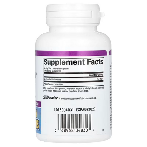 Natural Factors Stress-Relax Suntheanine L-Theanine Mental Calmness and Relaxation 60 Vegetarian Caps