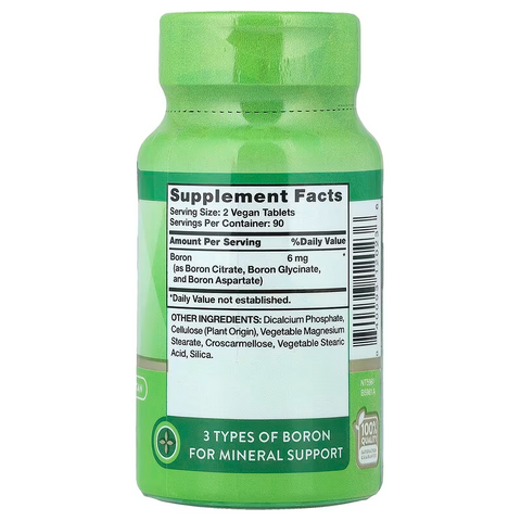 Nature's Truth Boron Citrate Boron Glycinate and Boron Aspartate Complex Triple Action  180 Tablet