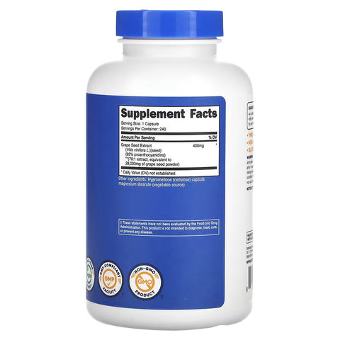 Nutricost Grape Seed Extract Antioxidants 28,000 mg 240 Caps